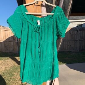 Take 50% OFF- Casual Land Green Women's Top, Size-3XL